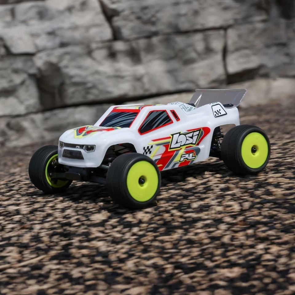 Losi LOS-1392T1 1:28 Micro-T 2S 2WD RTR Stadium Truck Brushless Weiß - Bild 2 von 4