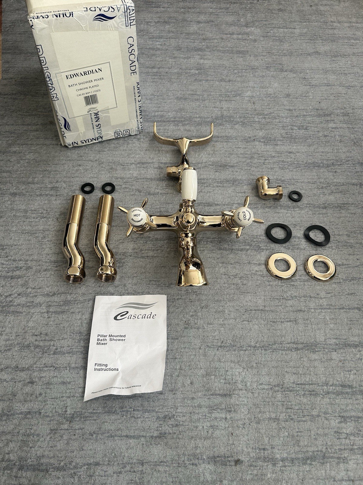 Bristan Cascade Gold EDWARDIAN-BATH SHOWER MIXER- New But Missing Show Hose/head