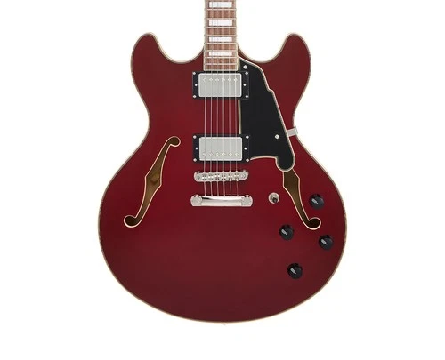 D'Angelico Premier DC Semi-Hollow Guitar - Burnt Red - Open Box