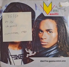 Milli Vanilli Girl I'm Gonna Miss You Vinyl Record 7" VG/G+ COOL191 1985