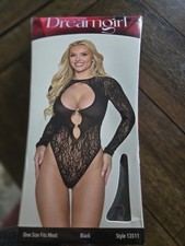 Dreamgirl Lingerie, One Size Fits All, Black, Style 13511