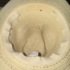 Banana Republic Straw Fedora Wide Brim Beige/Black Band One Size Women — photo 4