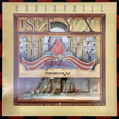 Styx - Paradise Theater Audiophile Vinyl LP 1980 A&M Records SPJ-3719 NM