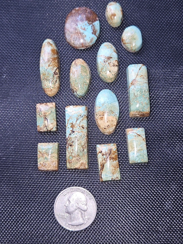 Hermosa Turquesa Royston - Respaldo - 13 piezas - 232,40 quilates en total Foto 2 de 4