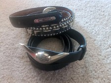 Lot of 2 Harley-Davidson Belts Size 34 & 36 XL 5in  w/Buckles