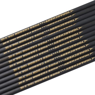 12 TopArchery Arrow Shaft Pure Carbon 33'' Tube for DIY Hunting ID6.2 4007.003