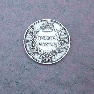 British Guiana ( Guyana) 1926 Silver (.925) Fourpence. Very Fine KM# 29 - Image 1 of 2