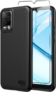 Pour BLU Affichage 5 Pro Coque téléphonique avec protecteur d'écran en verre trempé, double couche