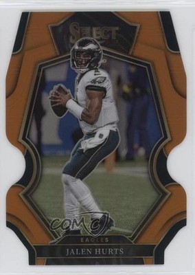 2022 Panini Select Premier Level Orange Prizm Die-Cut /199 Jalen Hurts #179 1a1o