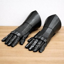 Handmade Black Steel Gauntlets Articulated Medieval Knight Armor Gloves LARP