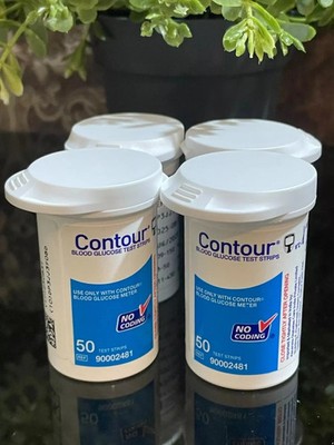 Contour 200Strips Blood Glucose TestStrips Without Box 50 Strips Each