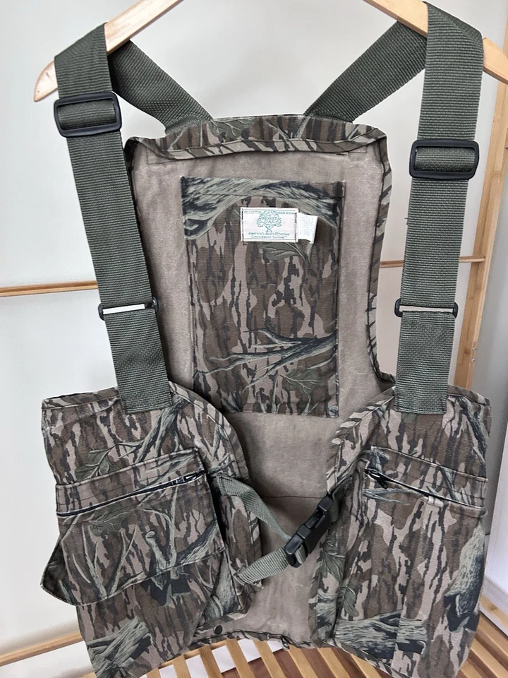 Vintage Mossy Oak Treestand Camo Turkey Vest with padded seat S-MED adjustable - Image 4 of 4