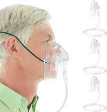 3 Pack Oxygen Masks for Face Adult, XL Size Oxygen Mask with 6.6' Ft Tubing and