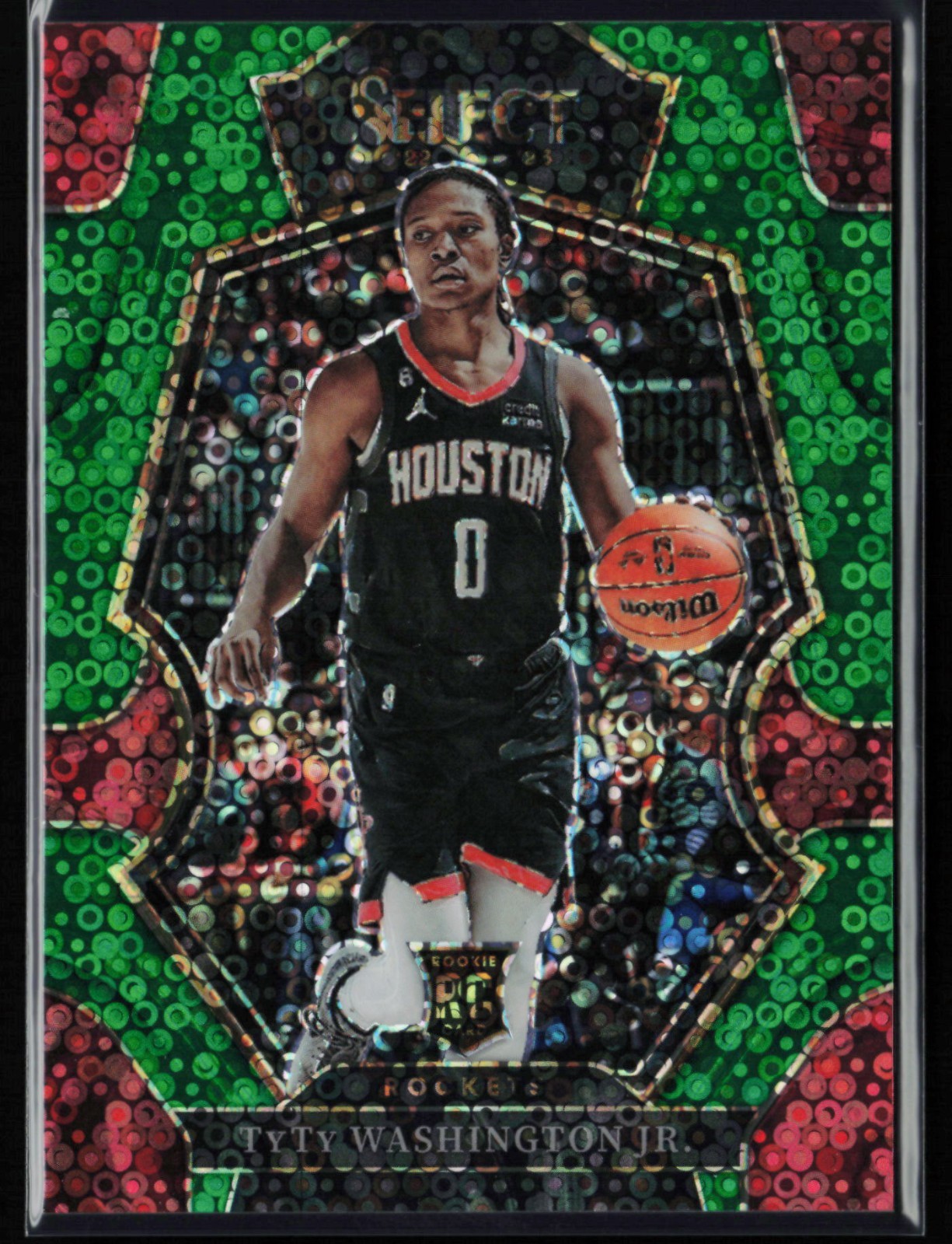 2022-23 Panini Select TYTY WASHINGTON JR - Green Prizm Disco RC /5 Premier SSP