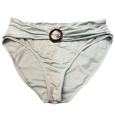 Gibson  Latimer Sage Green High Rise Bikini Bottoms Tortoise Accent XL