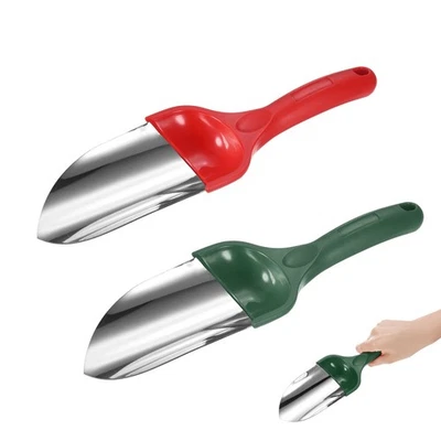 2 pièces  à Main Jardin 11,02 Pouces Acier Inoxydable pour Digging [Vert/Rouge] - Photo 1/4