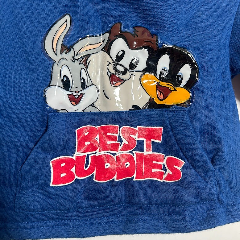 VTG 90s Baby Looney Tunes Sweatshirt Infant 0-6 Months Bugs Bunny Taz Best Buds