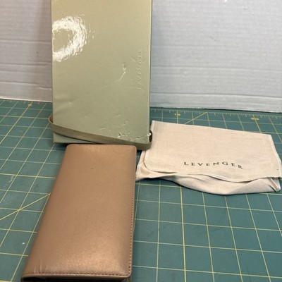 NEW LEVENGER EMIQUON SEPT 2005 PAPER NOTEPAD W/ LEATHER COVER TAN REFILLABLE