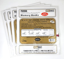 4 Pioneer Memory Book Top Loading White Refills Sheets Pack Lot Page Protectors