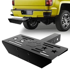 Hitch Step for 2 Inch Receiver Classical Stars and Footprint Anti Slip Design 