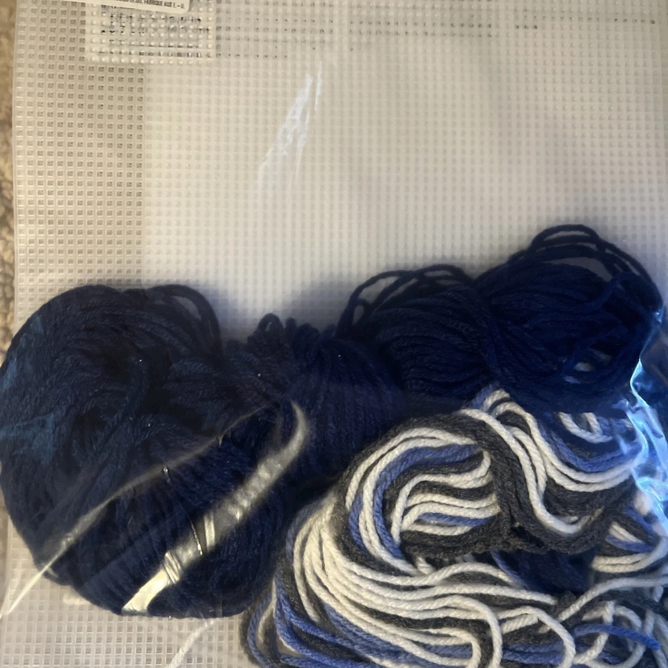 Mary Maxim Noche estrellada plástico lona pañuelos caja cubierta plástico lona kit raro Foto 4 de 4