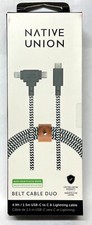 Native Union Belt Cable Duo 5ft Cable (USB-C+...