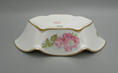Haviland Olive Dish - Large Pink Roses - Schleiger 1134 - Picture 3 of 5