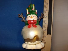 Snowman Ornament with Tree on Head Glass 45427C 223