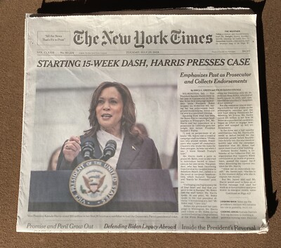 NY TIMES - July 23, August 23, 2024 - The 2 best Kamala Harris papers