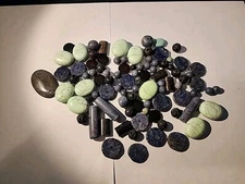 1LB Lot of Loose Stone Gemstone Beads Sodalite Agate Lava Rock Howlite++ Lot G5