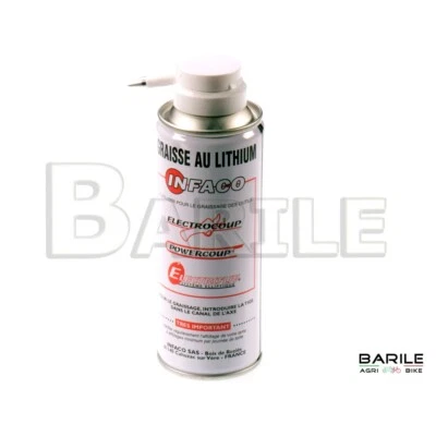 Grasso Spray Litio Lubrificante Lama Forbice Elettrica / Batteria INFACO 200 ml