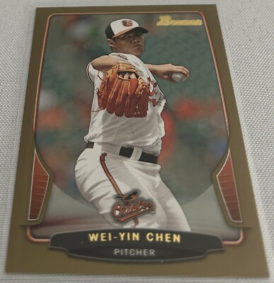 2013 Bowman Baseball Wei-Yin Chen Baltimore Orioles Gold Parallel #46