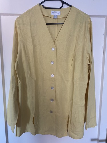 Best Connections Seiden-Bluse Gr. 40 Gelb Neu