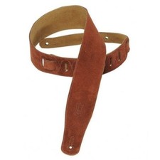 Levys MS26 2,5 Zoll Wildleder-Gitarrengurt, rostfarben