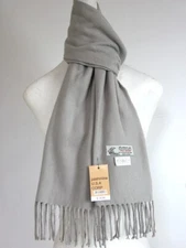 Men's Winter Scarf.Warm Solid Gray Cashmere Feel*Soft*Unisex