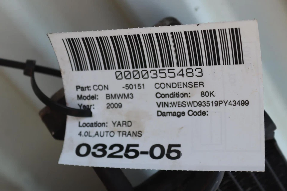 BMW M3 E92 E93 S65 2008-2013 4,0 L AIRE ACONDICIONADO AIRE ACONDICIONADO CONDENSADOR OEM Foto 3 de 3