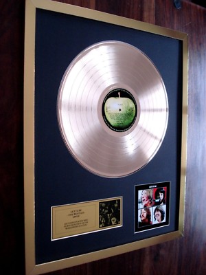 THE BEATLES LET IT BE LP 24CT GOLD PLATED DISC RECORD AWARD ALBUM