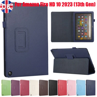 For Amazon All-New Fire HD 10 2023 13th Gen Tablet Leather Stand Case Flip Cover