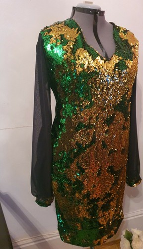 Two-Tone Sequin Dress Sizes 18 Regular £60 - 第 1/12 張圖片