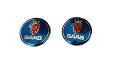 2 X COMPATIBLE WITH SAAB KEY FOB REMOTE STICKER BADGE 93 95 9-3 9-5 12MM