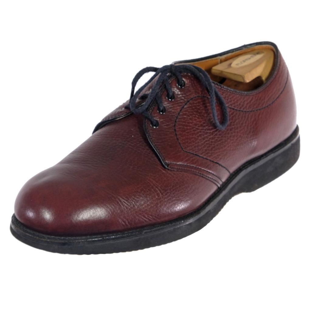 ALDEN 308 Oxfords Plain Toe Blucher Sz. 10 E/EEE Burgundy Grainy