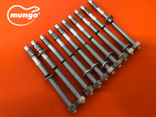 mungo M10 x 180mm steel through bolt zinc plated pack of 10