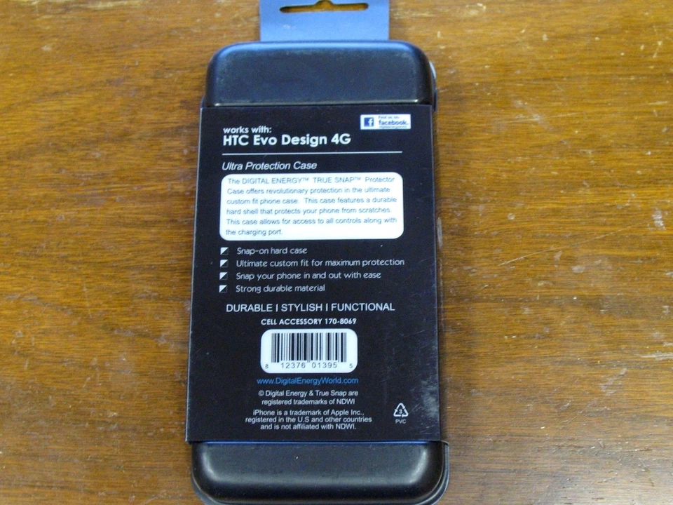 Funda protectora de energía digital True Snap para teléfonos HTC Evo Design 4G NUEVA EN PAQUETE Foto 2 de 4