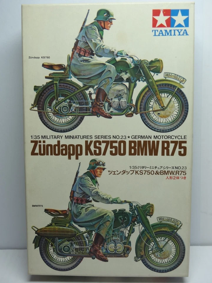TAMIYA 1/35 GERMAN ZUNDAPP KS 750 BMW R75 + PANZER GRENADIERS + 1 RIVISTA WWII - Immagine 3 di 4