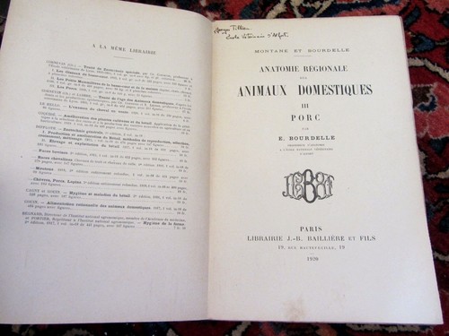 LIVRE 1920 Anatomie régionale des animaux domestiques LE PORC - Picture 4 of 8