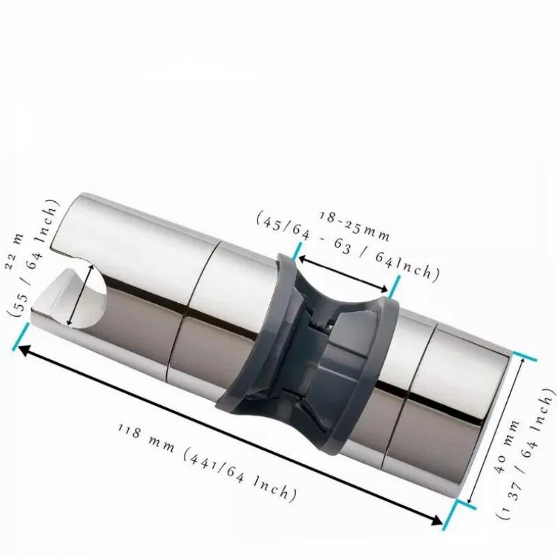Duschkopf Schieber Gleiter Halter Stangengleiter Duschstange 18 - 25mm Universal - Bild 2 von 4