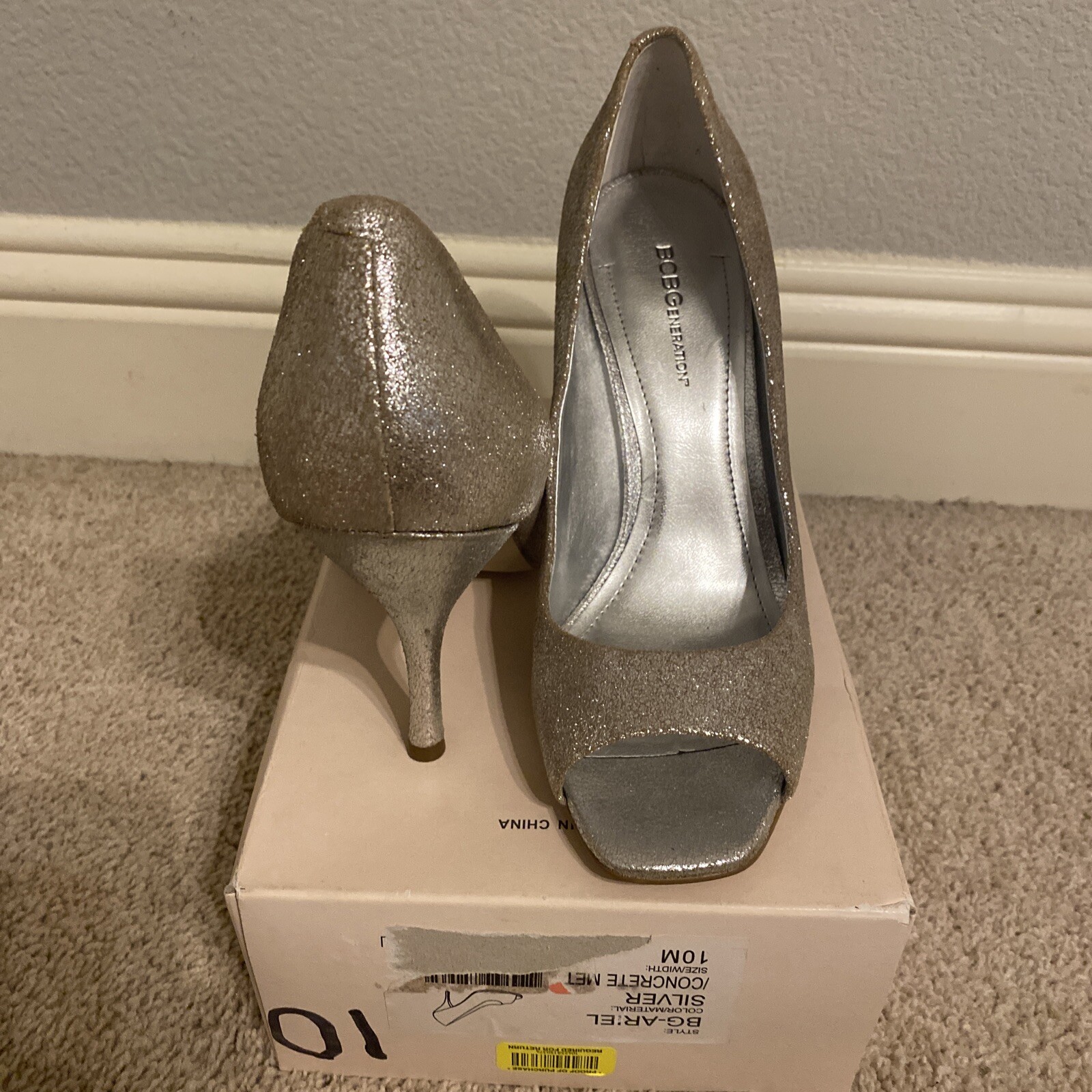 BCBG Generation heels Open Toe /peep kToe Leather… - image 3