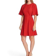 VINCE CAMUTO Flutter Sleeve Rumple A-Line Dress, 20W