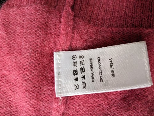 TAHARI Pure Luxe Hot Pink Cashemere Shawl Collar Long Sleeve Open Front S, NWT - Picture 3 of 6