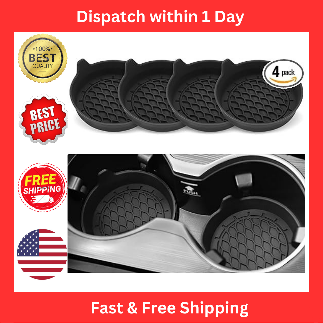 Car Cup Holder Coaster, Silicone Cup Holder Insert, Universal Non-Slip Cup Holde